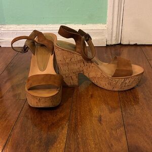 Brown Suede Dolce Vita Platform Sandals
